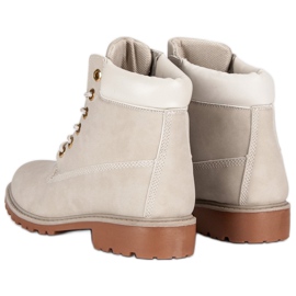 Ladies' beige hiking boots 2