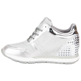 Silver sneakers, sneakers grey 1