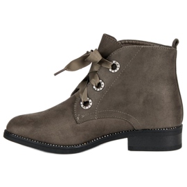 Seastar Tied Suede Booties brown 1