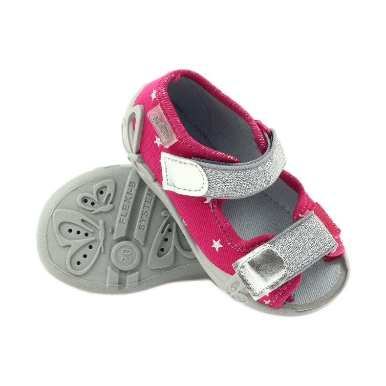 Befado children's shoes sandals slippers 242p085 grey pink 3 Befado children's shoes sandals slippers 242p085 grey pink 3