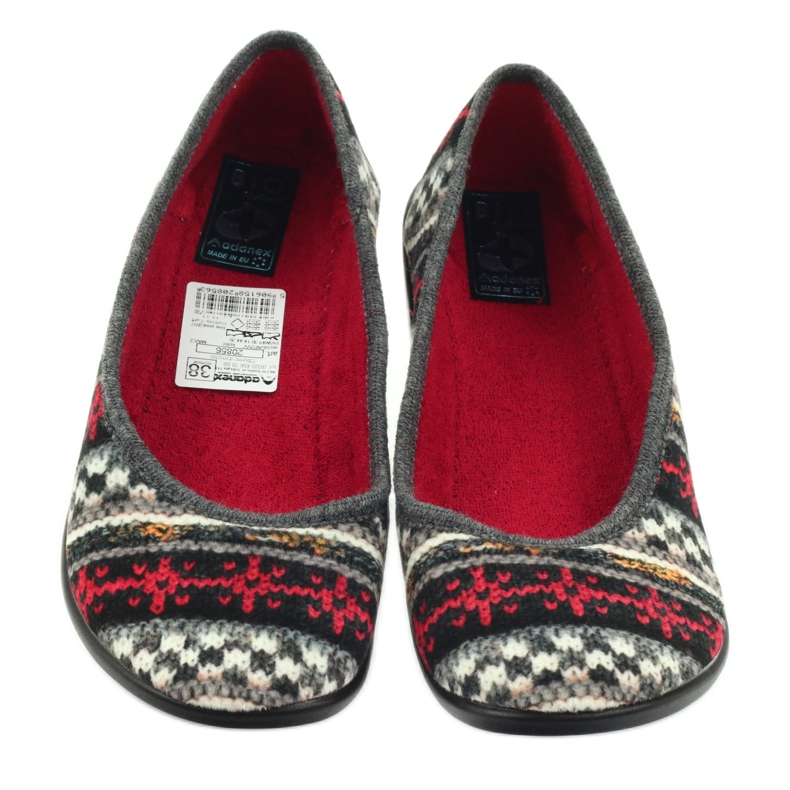 Velor slippers Norwegian pattern Adanex multicolored 3