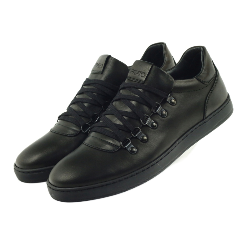 Pilpol Black Sports Leather Shoes PC051 4 Pilpol Black Sports Leather Shoes PC051 4