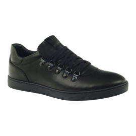 Pilpol Black Sports Leather Shoes PC051 1