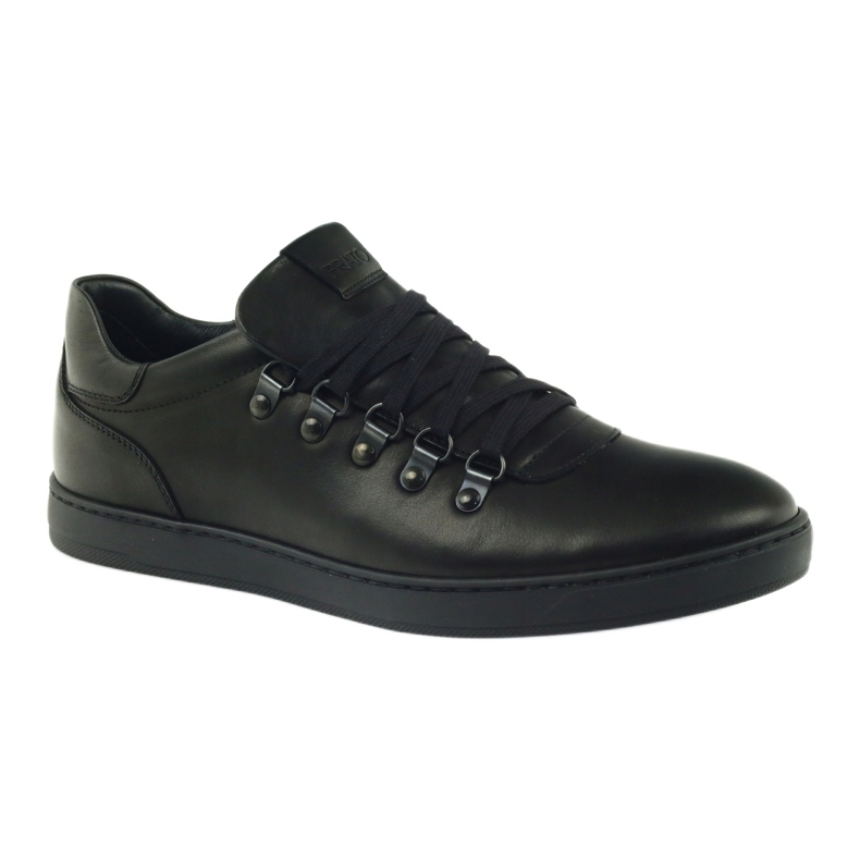 Pilpol Black Sports Leather Shoes PC051 1 Pilpol Black Sports Leather Shoes PC051 1