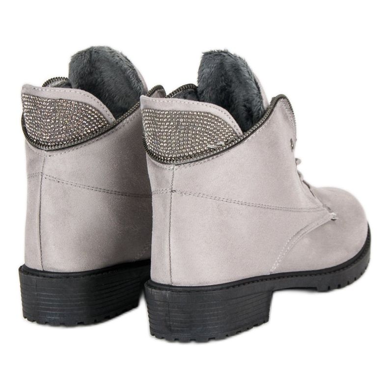 Balada Gray tied ankle boots grey 1