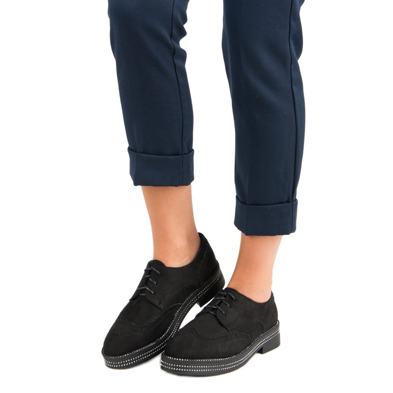 Seastar Fashionable suede shoes black 1