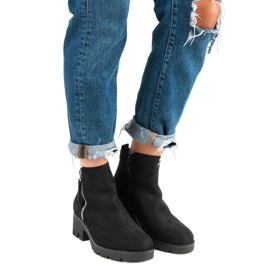 Seastar Black Booties On A Zipper 1