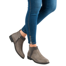 Groto Gogo Low-cut ankle boots with a zipper grey 1