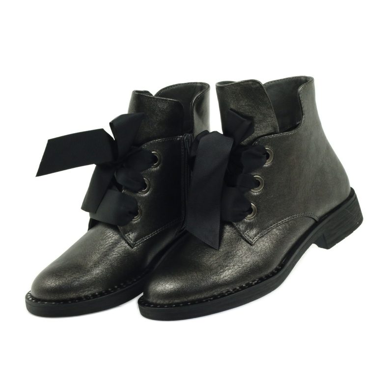 Sergio Leone 305 bow boots grey 5