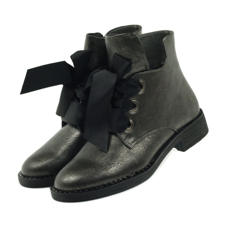 Sergio Leone 305 bow boots grey 4