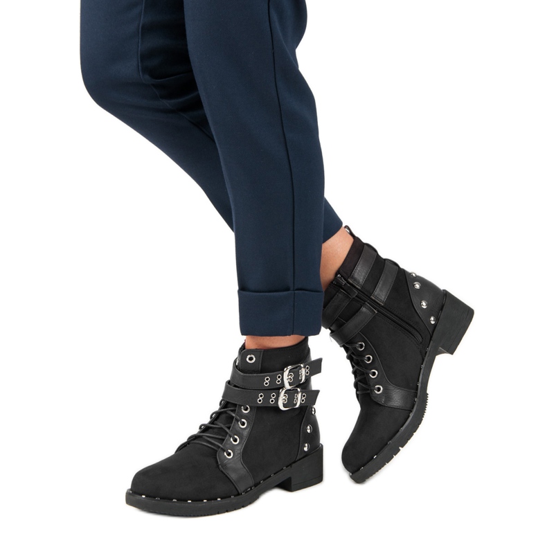 Clowse Fashionable workery boots black 2 Clowse Fashionable workery boots black 2