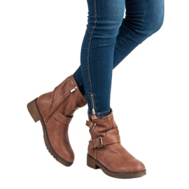Encor Brown bikers boots 1