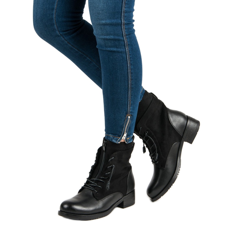 Workers Booties On The Zipper black 1