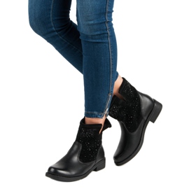 Black slip-on ankle boots 1