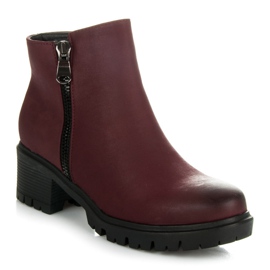 Vices New Collection Maroon boots with a protector red 1