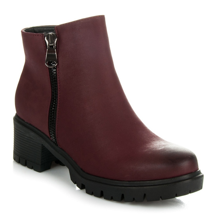 Vices New Collection Maroon boots with a protector red 1