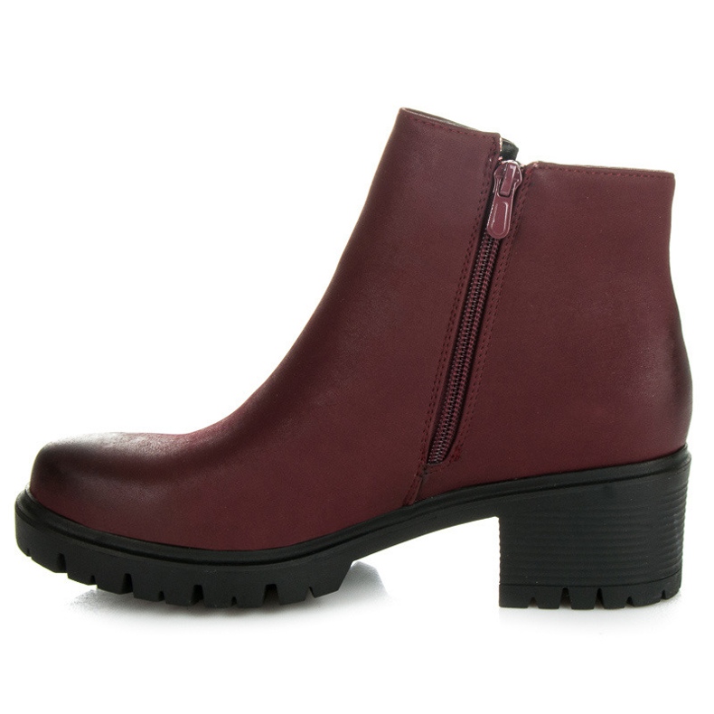 Vices New Collection Maroon boots with a protector red 2