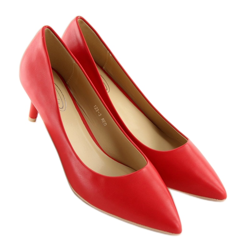 Pumps low heels red 123-3 Red 1