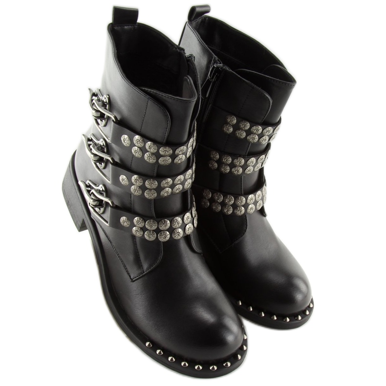 Black military boots JW1 Black 1