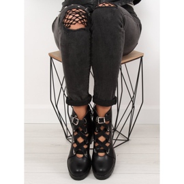 Cut out black rock boots J-10 Black 1