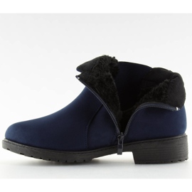 Warm Jodhpur boots, navy blue XY-528 Blue 2
