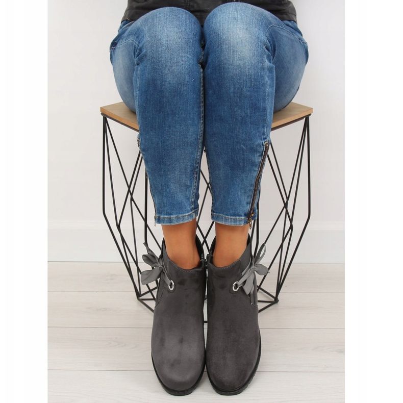 Gray Warm Jodhpur boots XY-528 Gray grey 1