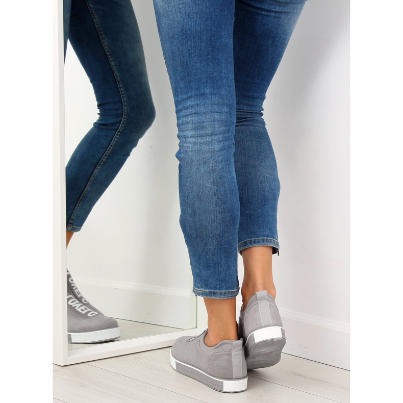 Gray Women's gray sneakers X-9707 Gray grey 1