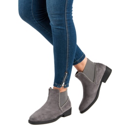 Suede Chelsea boots grey 1