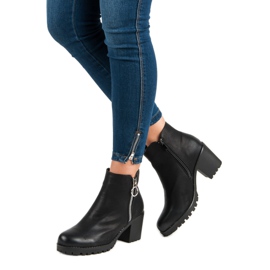 Super Me Black ankle boots on the post 1