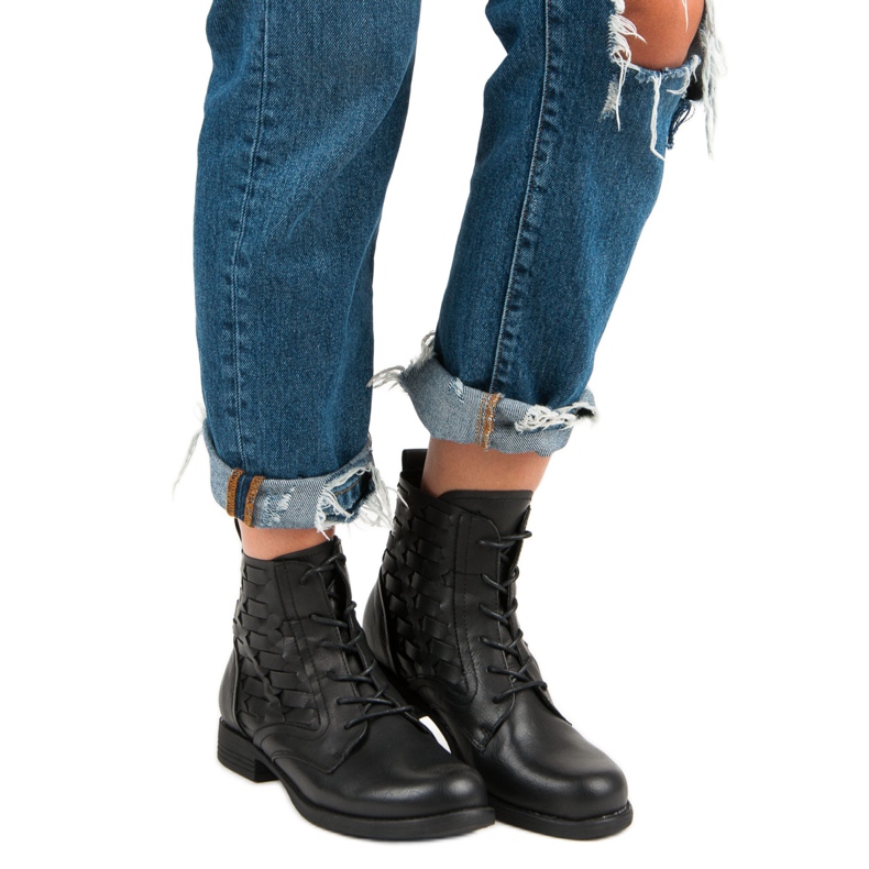 Forever Folie Casual tied ankle boots black 1