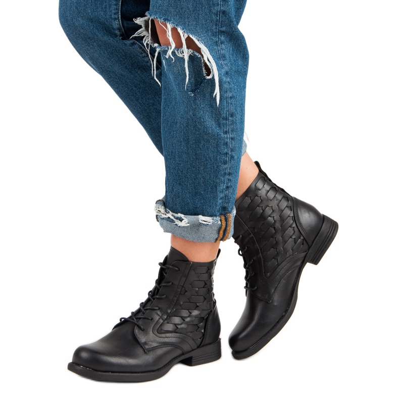 Forever Folie Casual tied ankle boots black 2