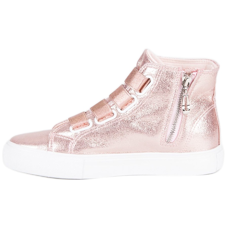 Pink sneakers above the ankle 1