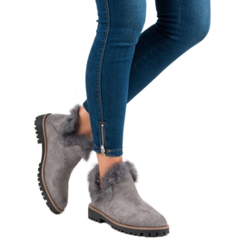 Forever Folie Slip-on suede ankle boots grey 2