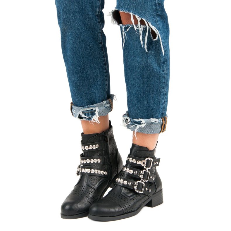 SDS Stylish workery boots black 1