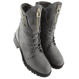 Gray Workery boots HX-015 Gray grey 1