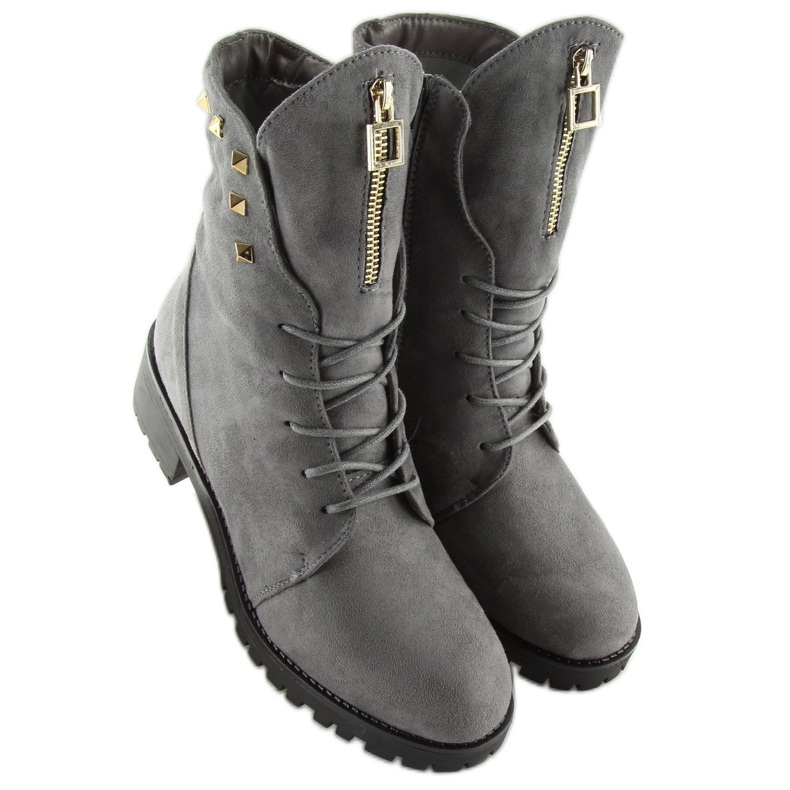 Gray Workery boots HX-015 Gray grey 1