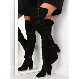 Black high-heeled boots 539-1 Black 2
