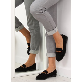 Black Women's black loafers HW308 Black 2