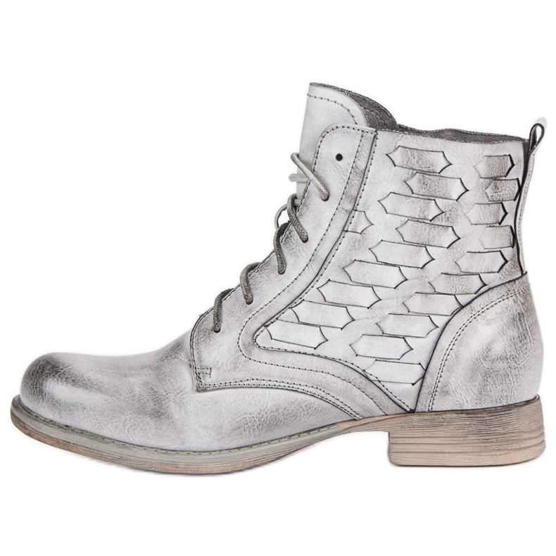 Forever Folie Casual tied ankle boots grey 1