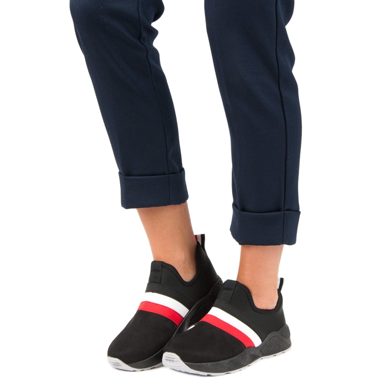 Black slip-on sneakers 1