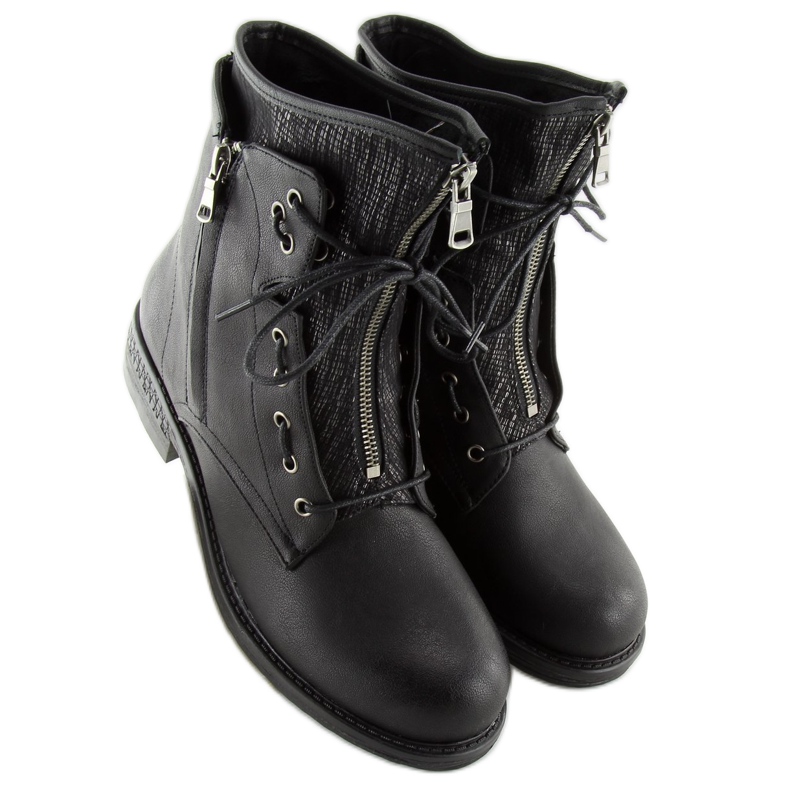 Black military women's boots CLS-31 Black 1