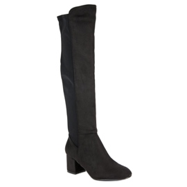 Super Me Heeled suede boots black 1