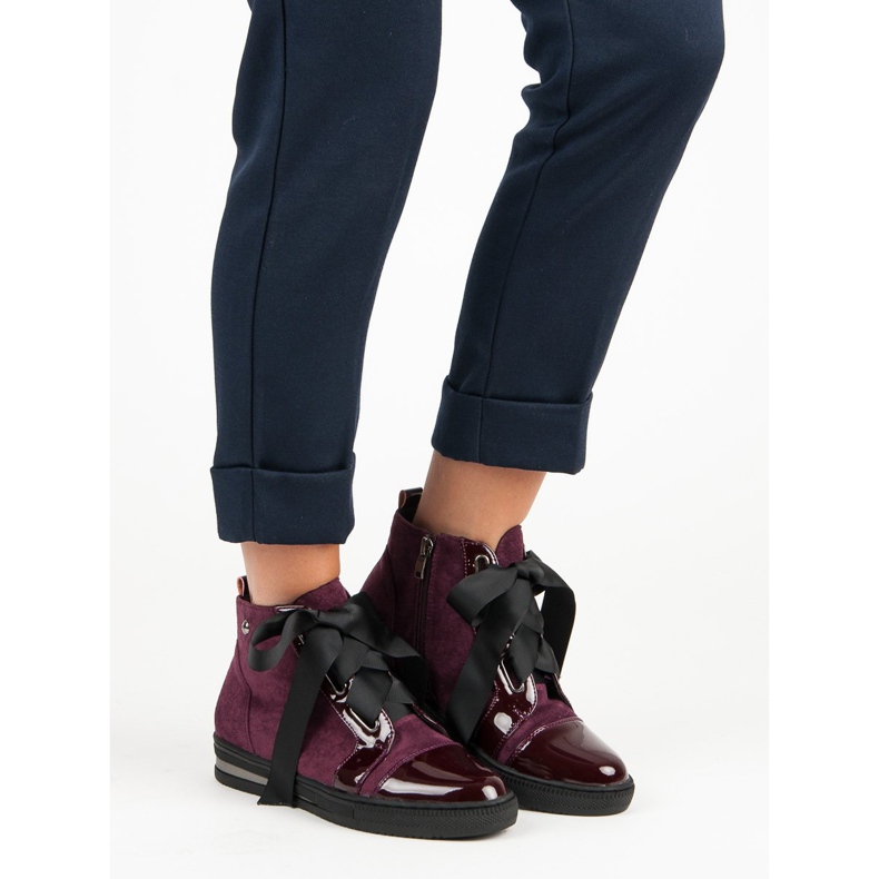Filippo Stylish sneakers above the ankle violet red 1