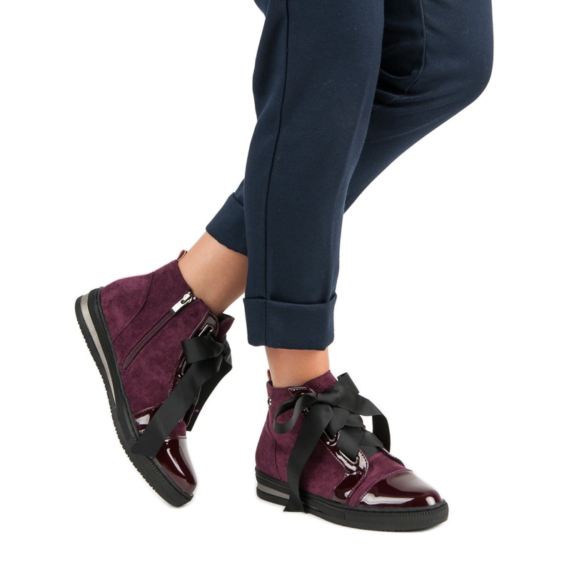 Filippo Stylish sneakers above the ankle purple red 2