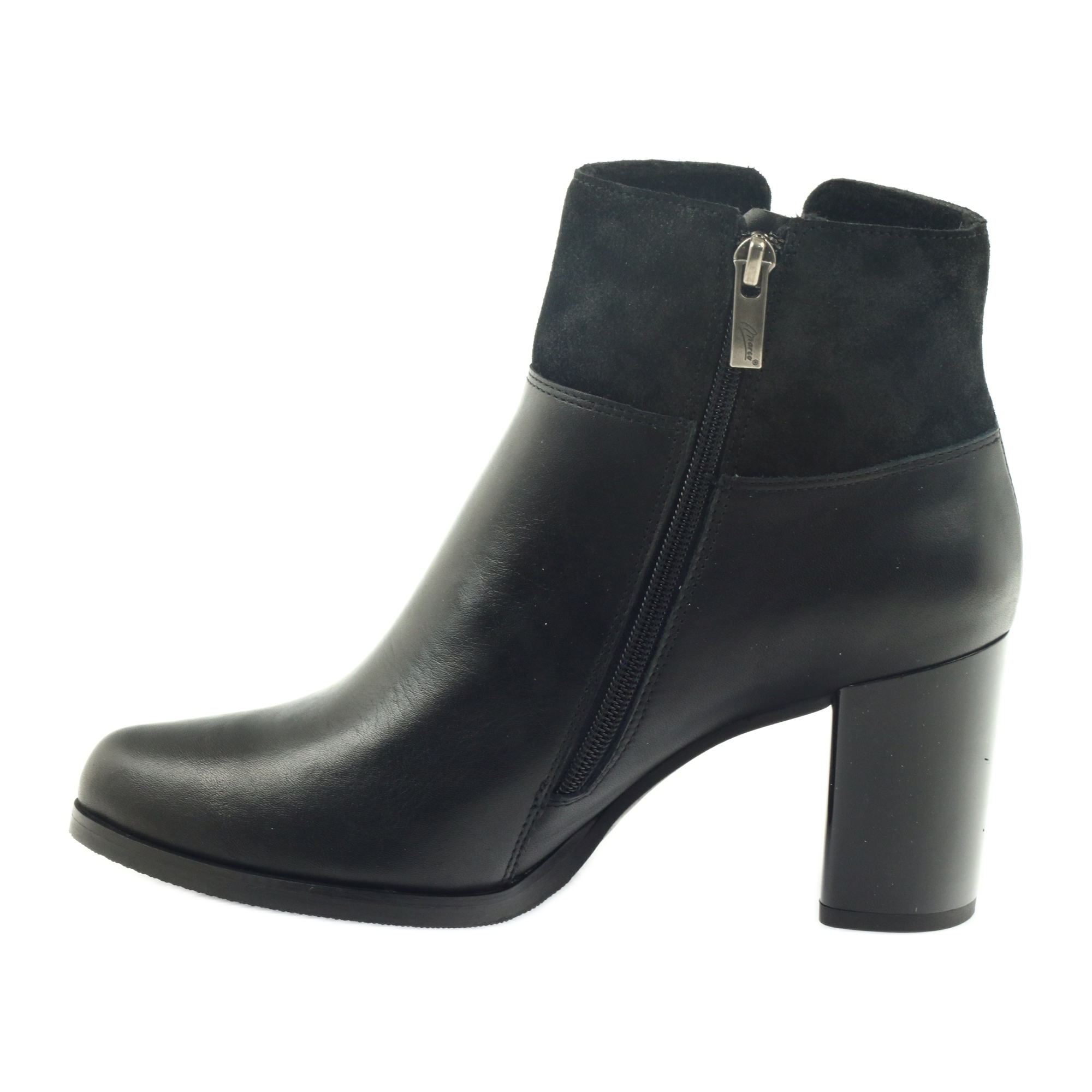 Black Marco winter boots on the post 902 - KeeShoes