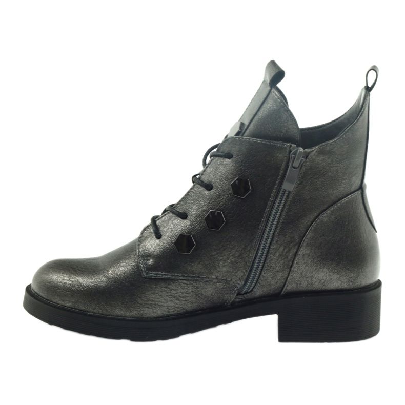 Boots with studs Sergio Leone 308 grey 2