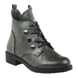 Boots with studs Sergio Leone 308 grey 1