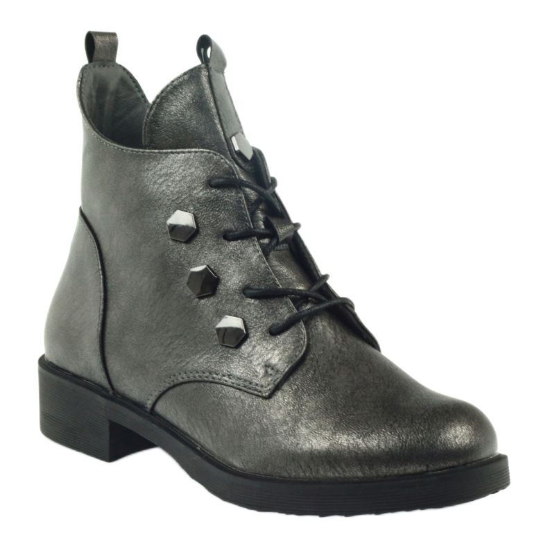 Boots with studs Sergio Leone 308 grey 1