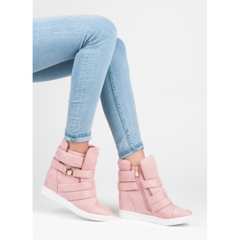 Pink wedge sneakers 2