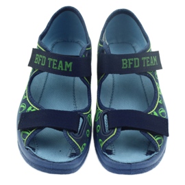 Befado children's shoes sandals slippers 969x124 green navy blue 3